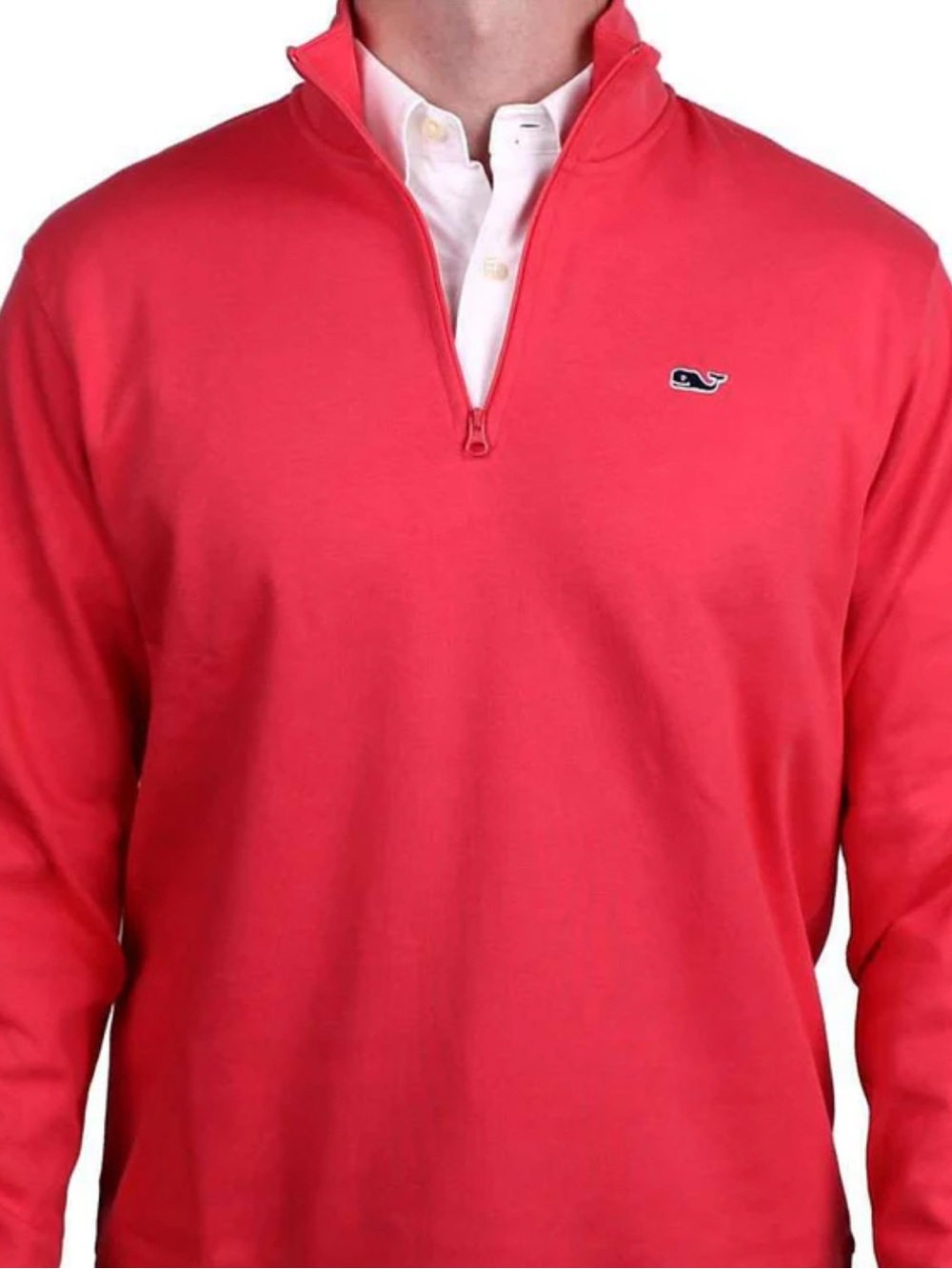 Vineyard Vines Red quarter -Zip Pullover